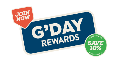 Save 10% with G'day Rewards